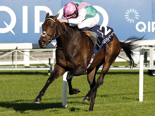 Kalpana winning the Group 1 British Champions Fillies & Mares Stakes 