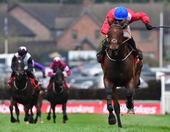 Envoi Allen: winning the Grade1 Ladbrokes Champion Chase at Down Royal